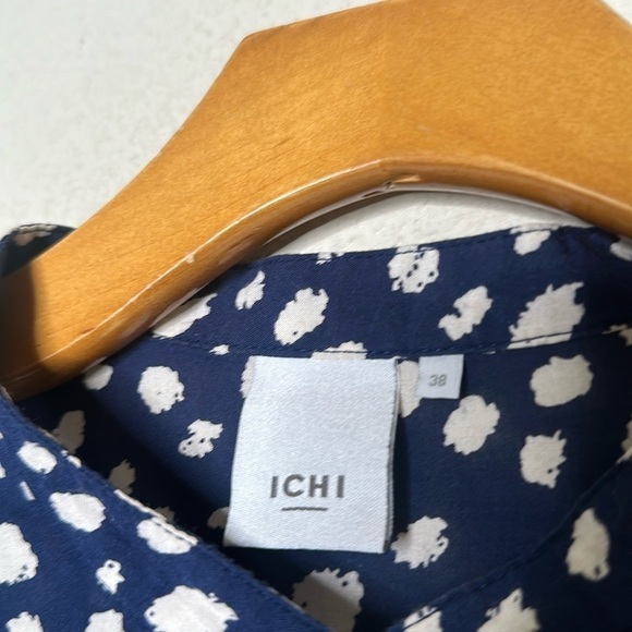 NWOT Anthropologie ICHI High Neck Midi Dress Blue Sz 38 (US 6) Coastal Cottage - Picture 6 of 13